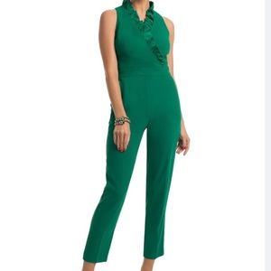 Trina Turk Green Ruffled Jumpsuit